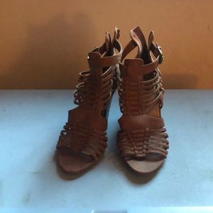 Cute Brown Strappy Heels